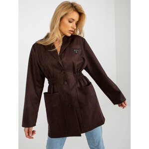 Dark brown jacket coat with pockets