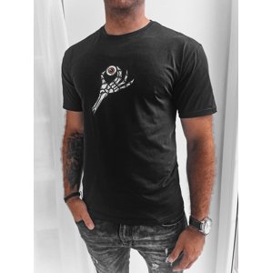 Men's Black T-shirt with Dstreet print