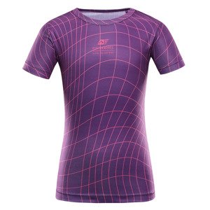 Children's quick-drying T-shirt ALPINE PRO BASIKO wood violet variation pa