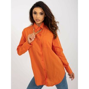 Orange Oversized Button Shirt