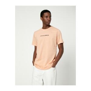 Koton Slogan Printed T-Shirt, Crew Neck, Slim Fit Cotton.