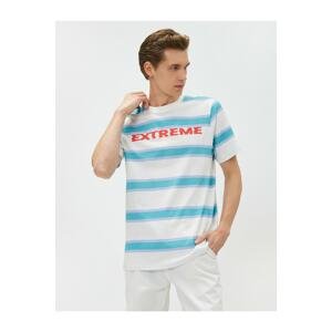 Koton T-Shirt - Turquoise - Regular fit