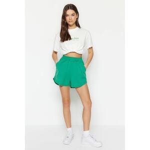 Trendyol Light Green High Waist Knitted Shorts