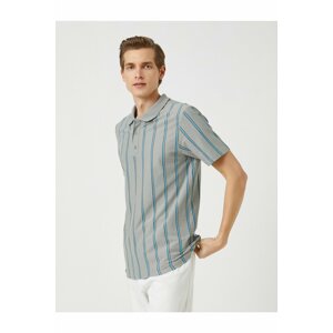 Koton Polo Neck T-Shirt Slim Fit Button Detailed Cotton