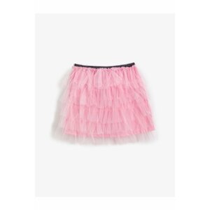 Koton Tutu Mini Skirt Layered Ruffles Elastic Waist