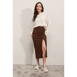 Bigdart 1880 Slit Skirt - Brown