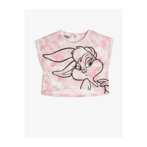 Koton Lola Bunny T-Shirt Licensed Oversized Crew Neck Tie-Dyeing Patterned