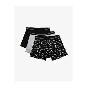 Koton Boxer Shorts - Black - 3 pcs