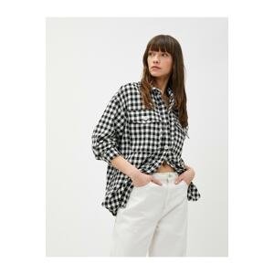 Koton Oversize Lumberjack Shirt with Pockets and Buttons