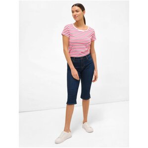 Orsay White Pink Striped T-shirt - Women