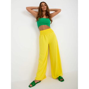 Yellow, Squeezed Swedish Fabric Trousers