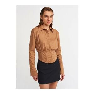 Dilvin 50107 Corset Look Shirt Camel