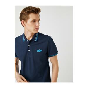 Koton Slim Fit Embroidered Polo Neck T-Shirt