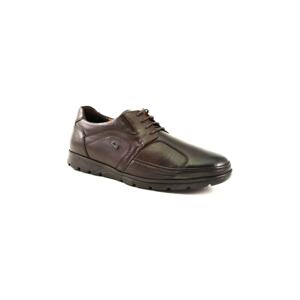 Forelli 32605 Men's Brown Leather and Bone Protrusions Special Shoes.
