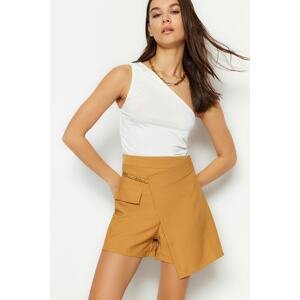 Trendyol Shorts - Brown - High Waist