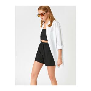 Koton Shorts - Black - Normal Waist