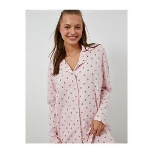 Koton Pajama Top - Pink - Plain
