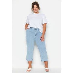 Trendyol Curve Plus Size Jeans - Blue - Wide leg