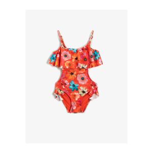 Koton Floral Pattern Frilly Swimsuit