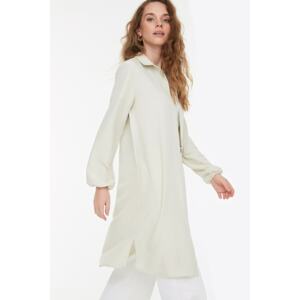 Trendyol Stones Midi Oversize Aerobin Shirt With Slits in the Side