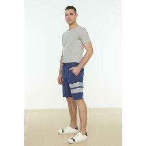 Trendyol Navy Blue Men's Regular Fit Paneled Shorts