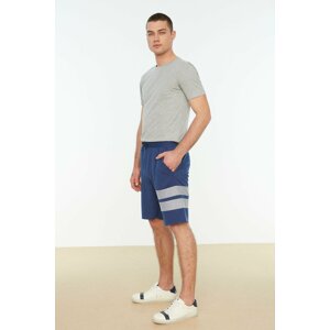 Trendyol Navy Blue Men's Regular Fit Paneled Shorts