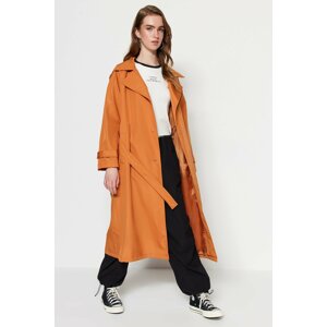 Trendyol Trench Coat - Orange - Basic