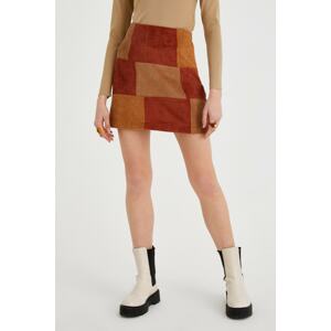 Koton Color Block Mini Skirt