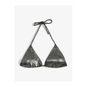 Koton Triangle Bikini Top Glossy Halterneck