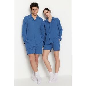 Trendyol Pajama Set - Blue - Plain
