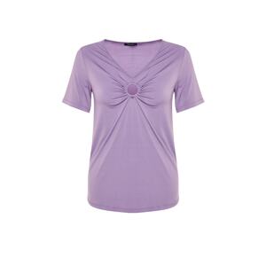 Trendyol Curve Plus Size Blouse - Purple - Fitted
