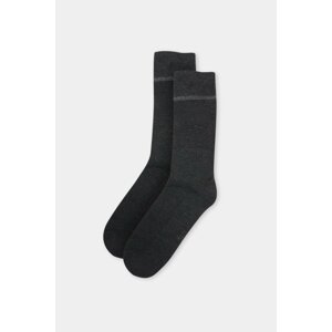 Dagi Anthracite Bamboo Men's Long Crewneck Socks