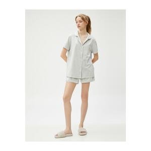 Koton Pajama Set - Gray - Plain