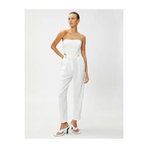 Koton Women's Clothing Trousers 3sak40014cw Off-White