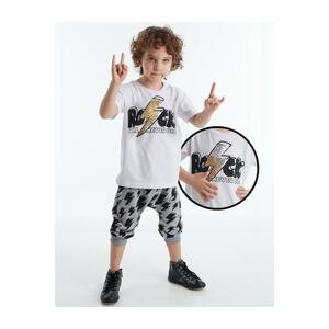 Mushi Thunder Rock Boys T-shirt Capri Shorts Set