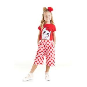 Denokids Ponchik Cat Girls T-shirt Capri Shorts Set