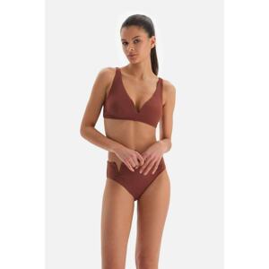 Dagi Brown Triangle Wide V Wire Wire Bikini Top