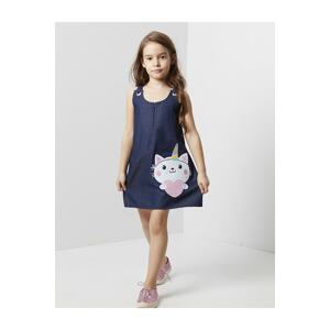 Denokids Girl's Catcorn Denim Dress