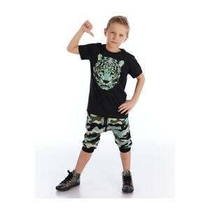 Mushi Pixel Tiger Boys T-shirt Capri Shorts Set