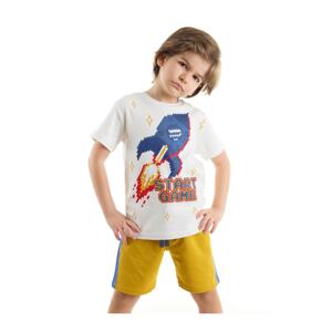 Mushi Start Rocket Boys White T-Shirt Mustard Shorts Set
