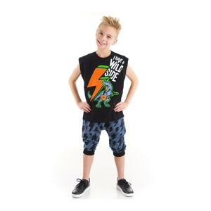 Mushi Lightning Dino Boy's T-shirt Capri Shorts Set