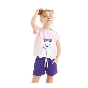 Denokids Teddy Bear Girl T-shirt Shorts Set