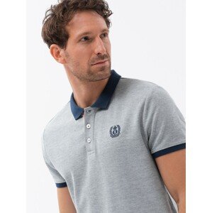 Ombre Men's polo shirt with contrasting elements