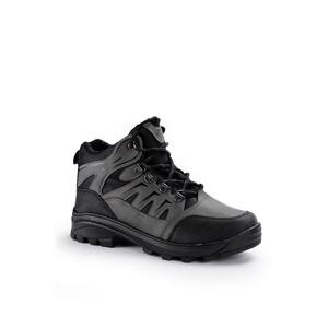 Slazenger Gufy New Outdoor Boots Men's Shoes Black Gray