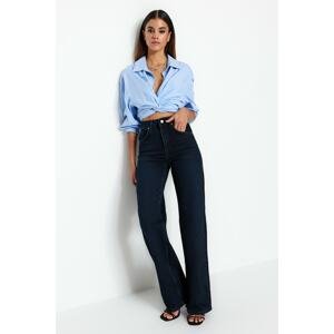 Trendyol Jeans - Dark blue - Wide leg