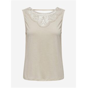 Cream Women's Tank Top with Lace JDY Dodo - Women