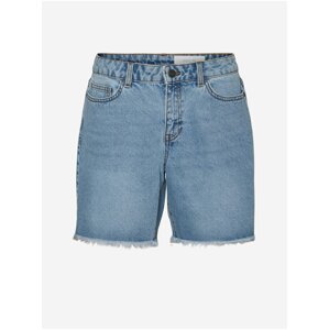 Noisy May Smiley Blue Denim Shorts - Women