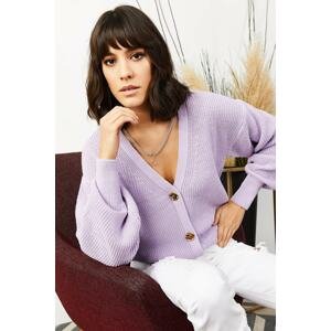 Olalook Cardigan - Purple - Relaxed fit