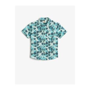 Koton Summer Theme Printed Short Sleeve Shirt Cotton