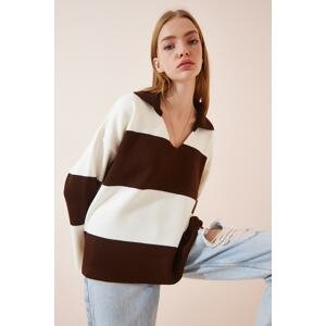 Happiness İstanbul Sweater - Braun - Oversize